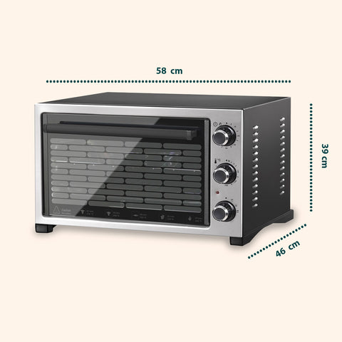 Mini Forno Elettrico 32L 1420W con Termostato Regolabile fino a 230°C