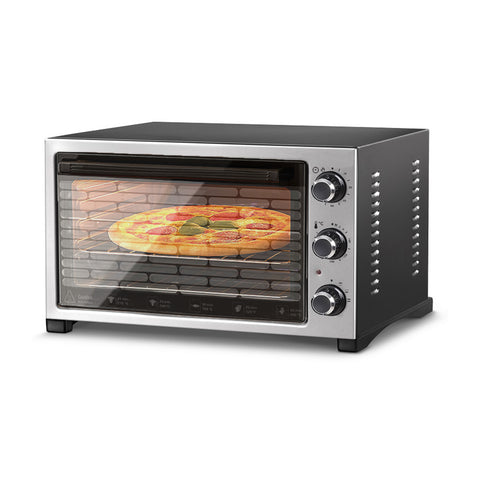 32 l-es, 1420 W-os mini elektromos sütő állítható termosztáttal, legfeljebb 230 °C-ig