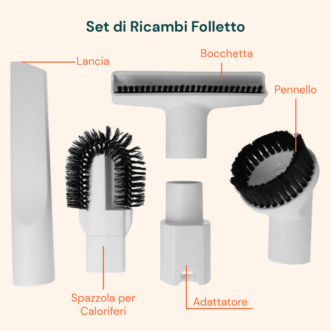 Kit Ricambio Accessori VK130+ Adattabili – Bocchetta Lancia Spazzola Pennello