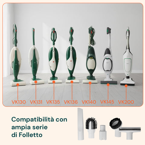 Kit Ricambio Accessori VK130+ Adattabili – Bocchetta Lancia Spazzola Pennello