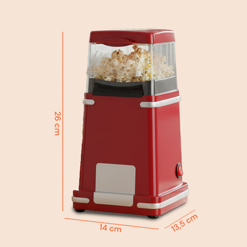 Macchina Popcorn ad Aria Calda 1200W – Compatto e Potente, Pronti in 3 Minuti