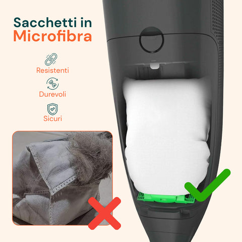 Sacchetti Compatibili VK200 in Microfibra – 6 Pezzi Adattabili Vorwerk