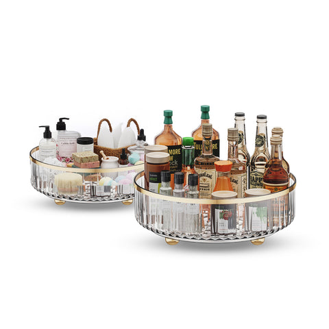 Vassoi Rotanti per Cosmetici e Cucina – Set da 2, Impermeabili