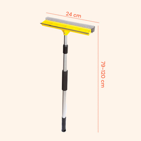 Tergivetro 24 cm con Manico Allungabile – Lavavetri in PP e Alluminio 79–120 cm