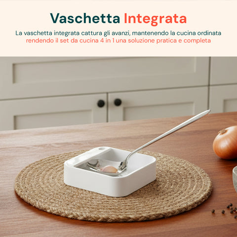 Set Da Cucina 4 In 1 Per Alimenti Bianco