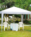 Gazebo 3x3m Struttura Tubolare in Acciaio Verniciato con Copertura Impermeabile Anti-UV Resistente Bianco Ean 8023755047634