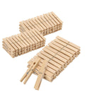 Set 100 Mollette in Legno Multiuso con Molla in Acciaio