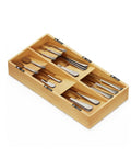 Organizer Portaposate in Bambù con 6 Scomparti ed Etichette 20x39 cm
