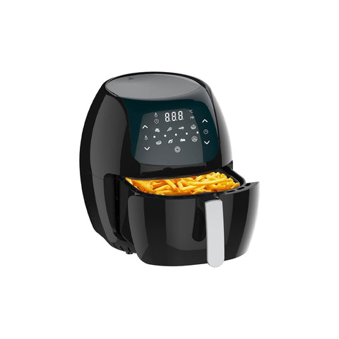 Digitális forrólevegős fritőz, 8 programmal és időzítővel, 8l, 1800w, fekete
