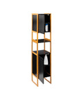 Colonna Armadio 2 Ante Da Bagno 33x33x170cm Nero