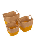 Set 3 Cestini In Vimini Solar Power Giallo