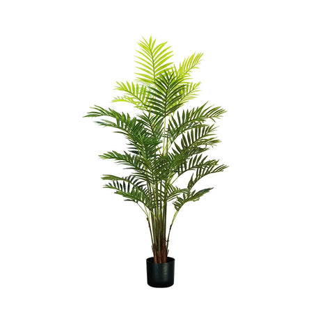 160 cm-es areca pálma polietilénből, 33 levéllel és mohával borított kaspóval