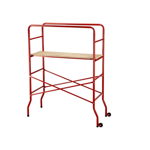 Fém gurulóállvány állványszerkezettel és 2 kerékkel, teherbírás: 100 kg, 143x56 cm
