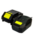 Set Batteria 2,0 Ah E Caricabatteria 4 Led 450w