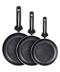Set 3 Padelle Antiaderenti 18-22-26 cm in Alluminio per Induzione e Gas