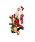 Babbo Natale Con Scooter Animato Con Luci Led