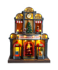 CrystalWood - Casa di Babbo Natale Animata – Luci LED, Musica e Movimento