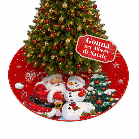 saint joy copri base albero di natale a120 cm in peluche 4 fantasie ean 8050043128331