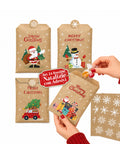 saint joy sacchetti natalizi set 24 bustine in carta kraft con adesivi ean 8050043128126