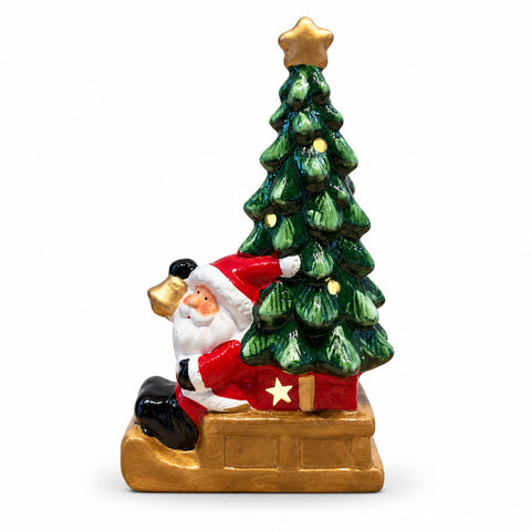Statuina Natalizia in Ceramica Luminosa 26 cm con LED, 10 Soggetti