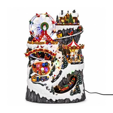 saint joy villaggio natalizio montagna luminoso e musicale con giostre h76 cm ean 8056819081152