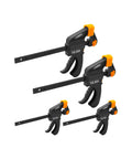 Set 4 Morsetti A Cricchetto Con Cuscini Antiscivolo 10-15cm