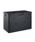Baule Contenitore da Esterno 160L – Effetto Legno, Compatto e Robusto