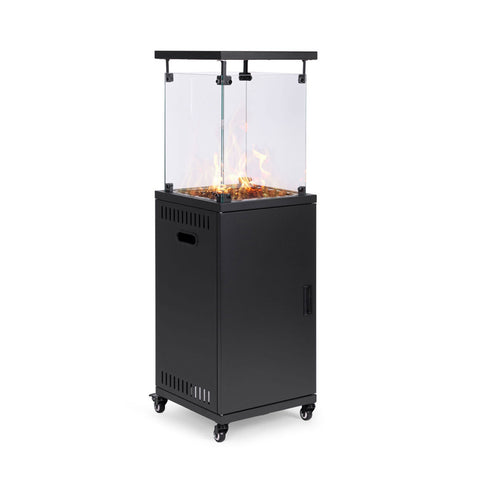 Kültéri gázkandalló lávakővel és kerekekkel – 12kW