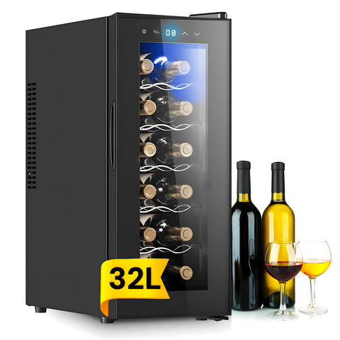 Cantinetta vino frigo 12 bottiglie 32L con display touch