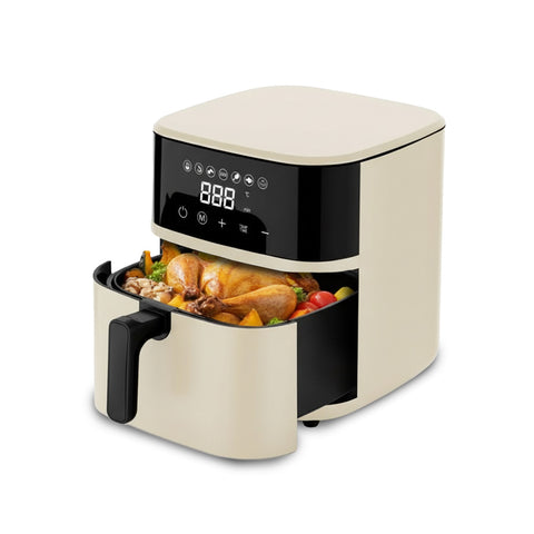 4,5 l-es forrólevegős fritőz érintős LED-kijelzővel és 7 sütési programmal, 1400W