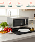 avilia organizer da cucina con ripiano estraibile salvaspazio per forno a microonde ean 8052879010163