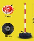 daimann paletti segnaletici con catena 2 metri set 4 colonnine ben visibili ean 8056590070499