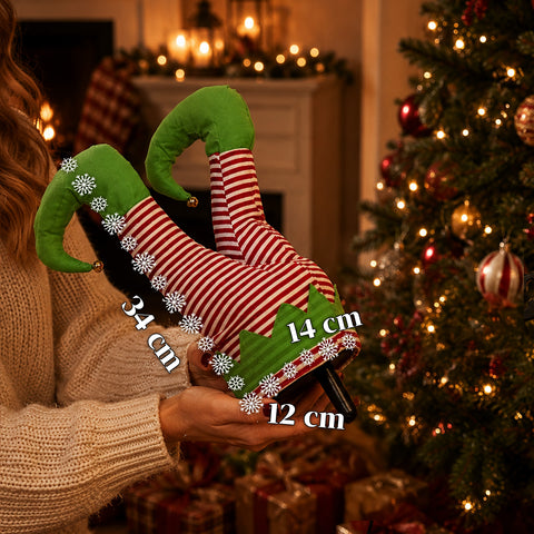 saint joy babbo natale incastrato nellalbero con gambe animate e musica ean 8050043128041