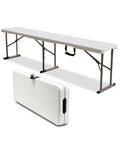 zendea panca pieghevole bianco 180x28x44cm modello stilo da giardino o casa ean 8050030810607