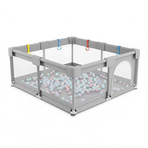 keiki box pieghevole per bambini con 100 palline e 4 anelli area gioco sicura ean 8056590110027