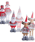 saint joy pupazzi natalizi set 3 con gambe regolabili tema scozzese o inglese ean 8050043128409