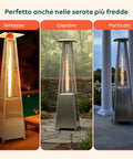 wintem stufa a gas da esterno a piramide con termostato regolabile 12kw ean 8052286432091