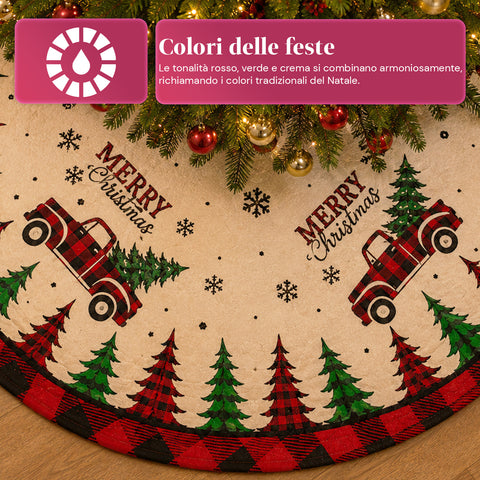 saint joy copri base albero di natale a120 cm in peluche 4 fantasie ean 8050043128331