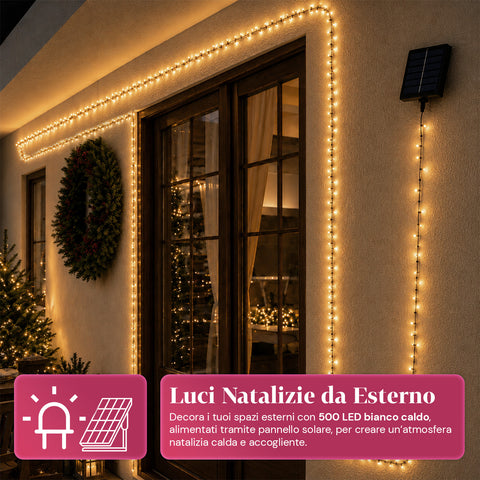 saint joy luci natalizie da esterno solari con telecomando 4 lunghezze ean 8050043128454