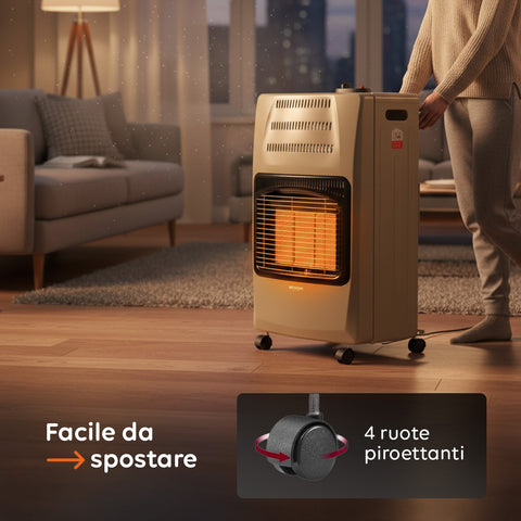 wintem buddy stufa a gas pieghevole potenza 42kw con 3 livelli di riscaldamento ean 8052286432039
