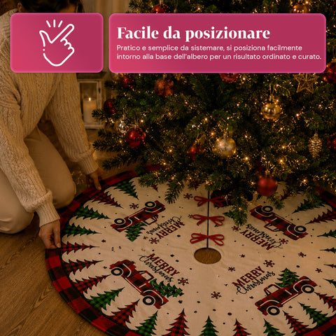 saint joy copri base albero di natale a120 cm in peluche 4 fantasie ean 8050043128331