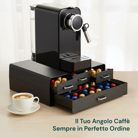 avilia home organizer per cialde e capsule caffe 4 cassetti design salvaspazio ean 8052879010583