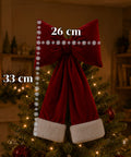 saint joy fiocco albero di natale in velluto rosso con doppia coda 2 misure ean 8050043128515