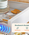 avilia home organizer estraibile salvaspazio contenitore scorrevole multiuso bianco ean 8052879011832