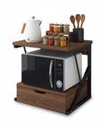 avilia home supporto microonde da cucina in legno con cassetto e ripiano superiore ean 8052879010781