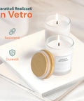 avilia set 15 barattoli in vetro per candele da 170 ml con coperchio in bambu ean 8056819053593