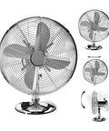 Ventilatore da tavolo in metallo 40 cm a 4 pale – foto 2