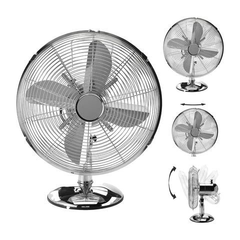 Ventilatore da tavolo in metallo 40 cm a 4 pale – foto 2