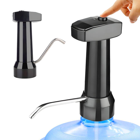 Rubinetto Acqua Elettrico Per Contenitori Ricaricabile Nero