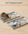 pestshield set 2 trappole per topi in metallo ean 5050375050389